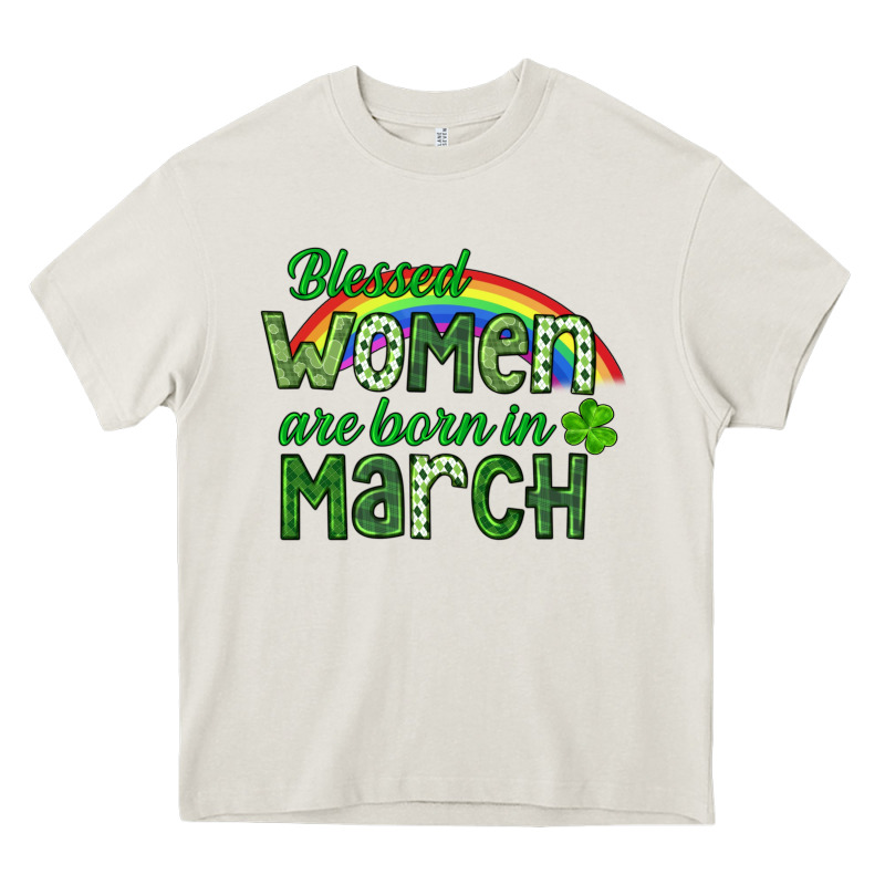 Blessed Women Are Born In March Heavy Core Tee by CowGirlArtShop | Teevron