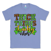 Colony Blue St. Patrick's Thick thighs lucky vibes Classic Tee - OliviaCreatesArt