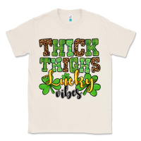 Natural St. Patrick's Thick thighs lucky vibes Classic Tee - OliviaCreatesArt