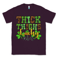Plum St. Patrick's Thick thighs lucky vibes Classic Tee - OliviaCreatesArt
