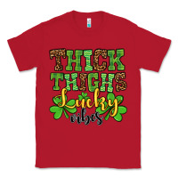 Red St. Patrick's Thick thighs lucky vibes Classic Tee - OliviaCreatesArt