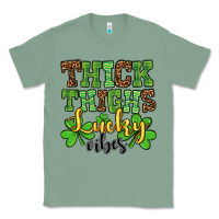 Sage St. Patrick's Thick thighs lucky vibes Classic Tee - OliviaCreatesArt