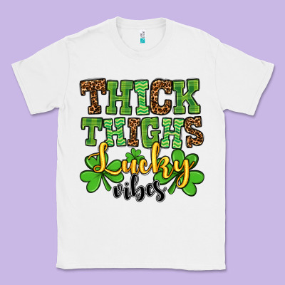 St. Patrick's Thick Thighs Lucky Vibes Classic Tee Designed By Oliviacreatesart