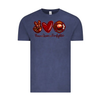 Vintage Denim Peace Love Firefighter Vintage Tee - RanaPortraitStore