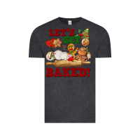 Vintage Black let's get baked Vintage Tee - FaDigitalArtStudio