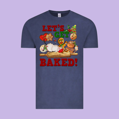 Let's Get Baked Vintage Tee Designed By Fadigitalartstudio