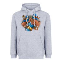 Heather Grey Football afro girl sneakers Heavyweight Hoodie - RanaPortraitStore