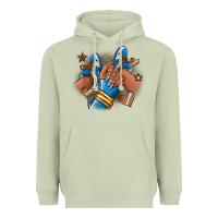 Matcha Football afro girl sneakers Heavyweight Hoodie - RanaPortraitStore