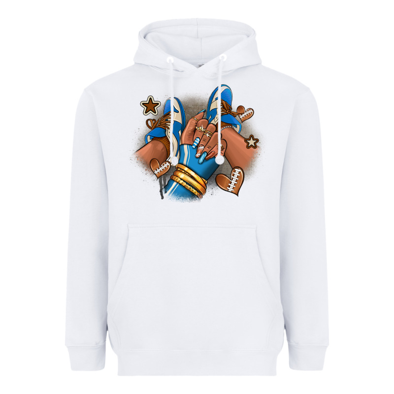 Football Afro Girl Sneakers Heavyweight Hoodie by RanaPortraitStore | Teevron