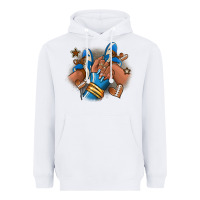 White Football afro girl sneakers Heavyweight Hoodie - RanaPortraitStore