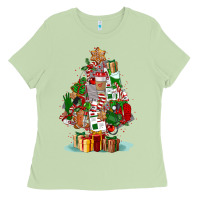 Matcha nurse christmas tree Ladies Tee - FaDigitalArtStudio