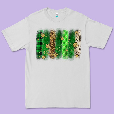 St. Patrick's Day Brushstroke Premium Tee Designed By Oliviacreatesart