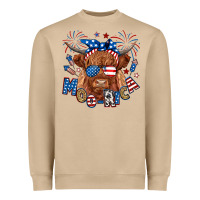 Mushroom moo rica highland cow Heavyweight Sweatshirt - RanaPortraitStore