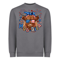 Storm moo rica highland cow Heavyweight Sweatshirt - RanaPortraitStore