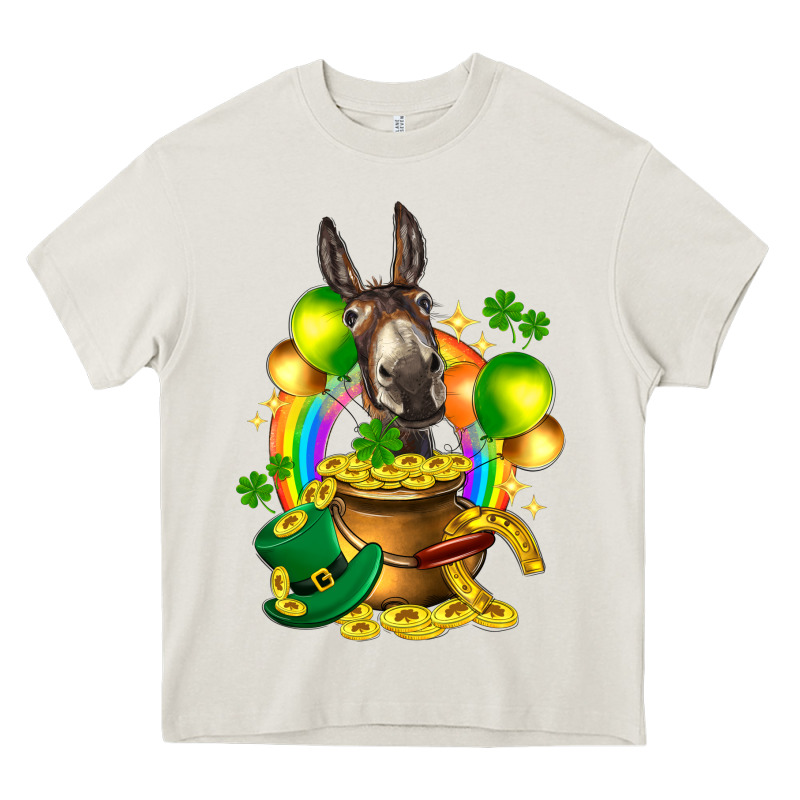 St. Patrick's Donkey With Balloon Heavy Core Tee by HowdyJamesFarm | Teevron