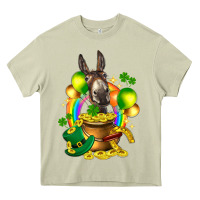 Mossy St. Patrick's Donkey with balloon Heavy Core Tee - HowdyJamesFarm