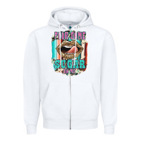 White Pour Some Sugar On Me Zipper Hoodie - JahusDesignShop