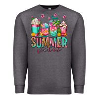 Charcoal Heather summer vibes coffee cups Premium Sweatshirt - Jasminsmagicworld
