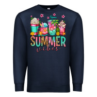 Navy summer vibes coffee cups Premium Sweatshirt - Jasminsmagicworld