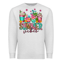 Oatmeal Heather summer vibes coffee cups Premium Sweatshirt - Jasminsmagicworld