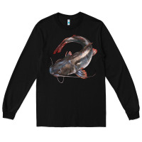 Black Catfish Illustrations Long Sleeve Tee - LillyAllenDesigns