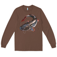 Chestnut Catfish Illustrations Long Sleeve Tee - LillyAllenDesigns