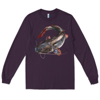 Plum Catfish Illustrations Long Sleeve Tee - LillyAllenDesigns