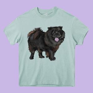Black Chow Chow Heavy Core Tee Designed By Ranaportraitstore