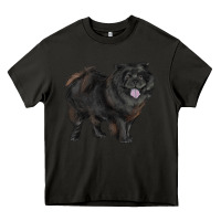 Asphalt black chow chow Heavy Core Tee - RanaPortraitStore