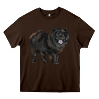 Chocolate Brown black chow chow Heavy Core Tee - RanaPortraitStore