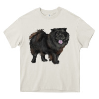 Cream black chow chow Heavy Core Tee - RanaPortraitStore