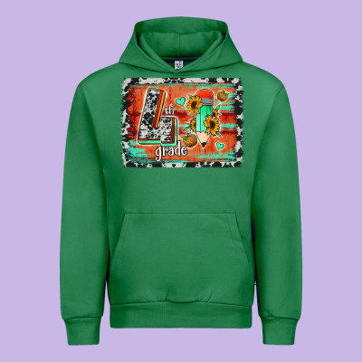 Western Back To School 4th Grade Urban Hoodie Designed By Jasminsmagicworld