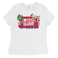 White Valentine's Day Teach Love Inspire Ladies Tee - FaDigitalArtStudio