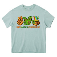 Arona Peace Love St. Patrick's Day Heavy Core Tee - HowdyJamesFarm