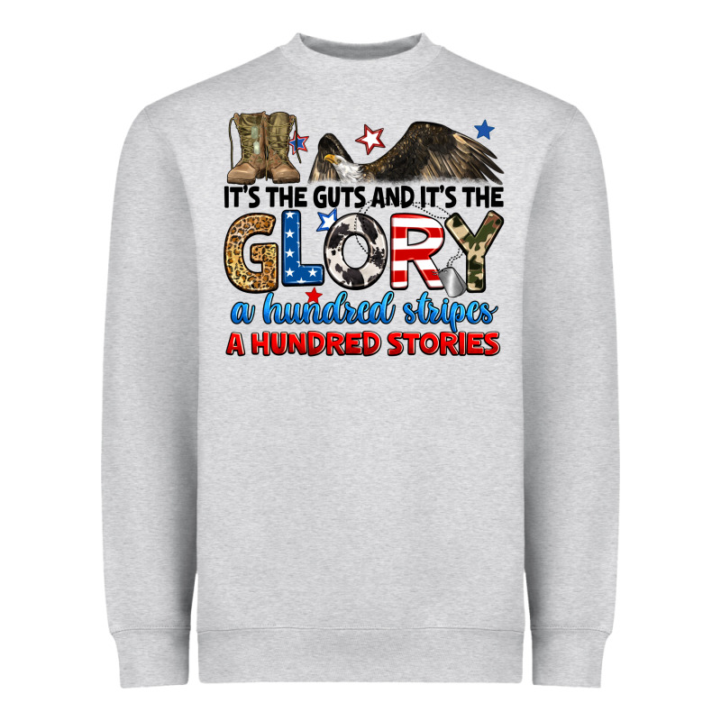 It's The Guts And It's The Glory A Hundred Stories Heavyweight Sweatshirt by RanaPortraitStore | Teevron