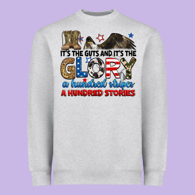 It's The Guts And It's The Glory A Hundred Stories Heavyweight Sweatshirt Designed By Ranaportraitstore