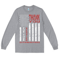 Heather Grey thank you for your service   veterans day t Long Sleeve Tee - maiPhamDesign