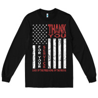 Black thank you for your service   veterans day t Long Sleeve Tee - maiPhamDesign