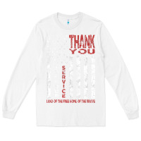 White thank you for your service   veterans day t Long Sleeve Tee - maiPhamDesign