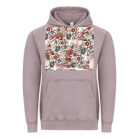 Vintage Zinc hot cocoa christmas cheer pattern Vintage Hoodie - CowhideDigitalArt