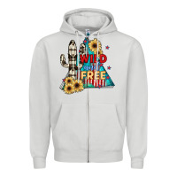 Dove Grey Wıld and Free Zipper Hoodie - JahusDesignShop