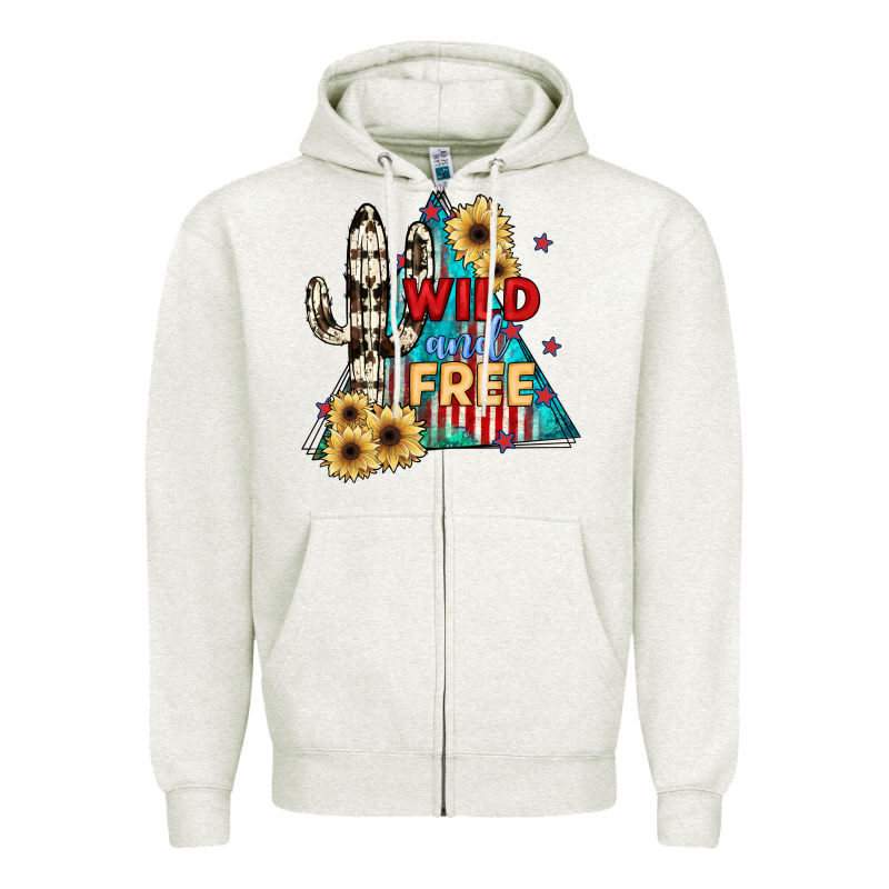 Wıld And Free Zipper Hoodie by JahusDesignShop | Teevron