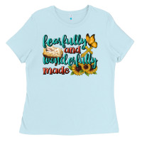 Baby Blue Fearfully And Wonderfully Made Ladies Tee - BundleAndBundleShop