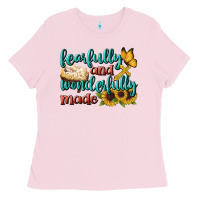 Bubblegum Pink Fearfully And Wonderfully Made Ladies Tee - BundleAndBundleShop