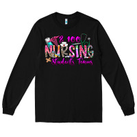 Black 100 Nursing Students Teams Long Sleeve Tee - CowhideDigitalArt