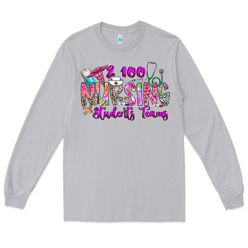 100 Nursing Students Teams Long Sleeve Tee by CowhideDigitalArt | Teevron