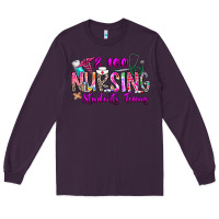 Plum 100 Nursing Students Teams Long Sleeve Tee - CowhideDigitalArt