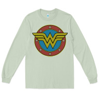 Matcha Wonder Woman Vintage Emblem Long Sleeve Tee - maiPhamDesign