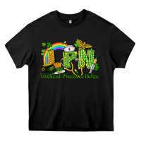 Black LPN Licensed Practical Nurse St. Patrick's Day Heavy Core Tee - CowGirlArtShop