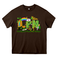 Chocolate Brown LPN Licensed Practical Nurse St. Patrick's Day Heavy Core Tee - CowGirlArtShop